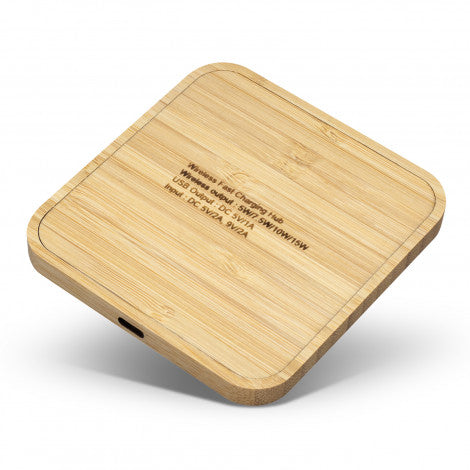 NATURA Bamboo Wireless Fast Charging Hub